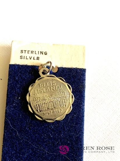 Sterling silver Ellis island charm