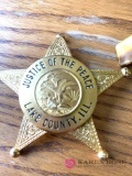 Justice of the peace badge, cufflinks and tie tack