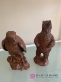 Red mill eagle and bear wooden figurines