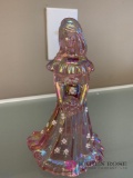 Fenton pink glass lady figurine