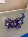 Fenton dog figurine handpainted signed