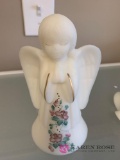 Fenton angel figurine handpainted signed