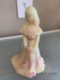 Fenton lady figurine signed