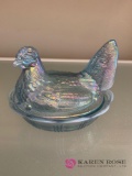 Fenton nesting hen blue