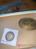 1943 Canadian half dollar/ C S buckle