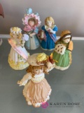 Five Maud Humphrey Bogart figurines Summers child retired