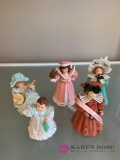 Five Maud Humphrey Bogart figurines my snow shove retired