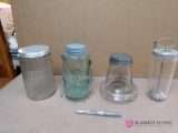 Vintage glass jars and fly trap