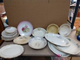 Assorted vintage dishes