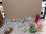 Assorted glassware