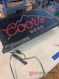 Coors beer lighted sign
