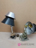 Two small 12in lamps