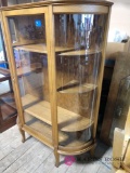 42 by 60 curved glass curio cabinet