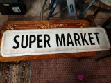 48 inch metal super market sign