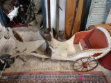 42 inch long craft made horse and carriage