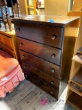 Five drawer paintable dresser