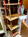 3 foot tall wood corner shelf