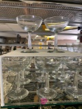 11 clear glass stemware