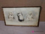 14 by 8 vintage framed baby picture