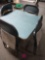 Card table with four folding chairs