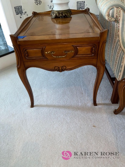 Pair of end tables with drawer