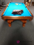 American heritage 4 by 8 pool table with accessories