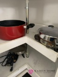 Vintage electric skillets and pot with lid