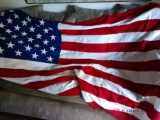 9 foot by 4 and 1/2 foot American flag