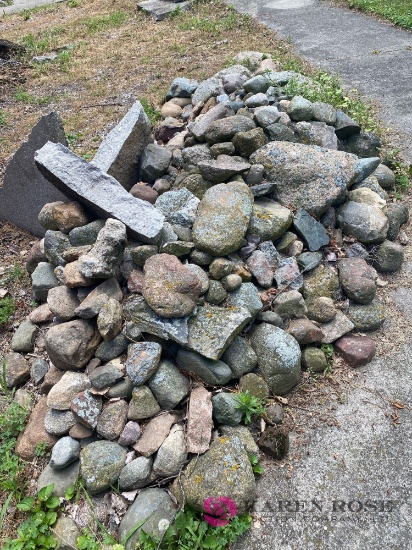 Pile of landscape rocks