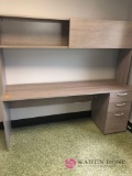 Modern gray washed desk and file cabinet