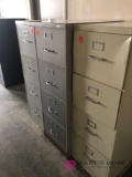 6 metal file cabinets