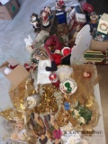 Large lot Christmas decorations and angels