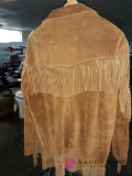 Leather fringe jacket