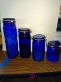 Cobalt blue canister set