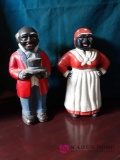 Cast iron Aunt Jemima and uncle Remus Banks