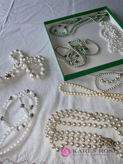 Beaded and pearl like necklaces
