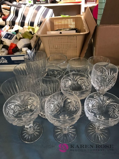 Lot of clear glasses