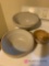 Three Pottery bowls