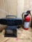 Fire extinguisher, 6-in TV, Sony radio