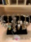 Six costume jewelry charm bracelets