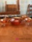 Carnival glass Bowl and dessert cups