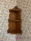 Wooden corner shelf