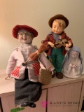 Porcelain dolls and mother Mary night light