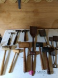 Gavils, hammers, small shovels