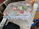 Small upholstered footstool