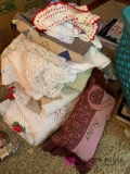 Afghan throw pillows and material