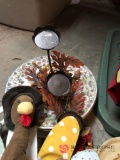 Box of Thanksgiving decorations see picture