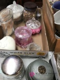 Assorted vintage powder dishes