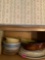 Kitchen cabinet top shelf miscellaneous dishes