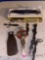 Vintage advertising pieces includes knives keys assorted